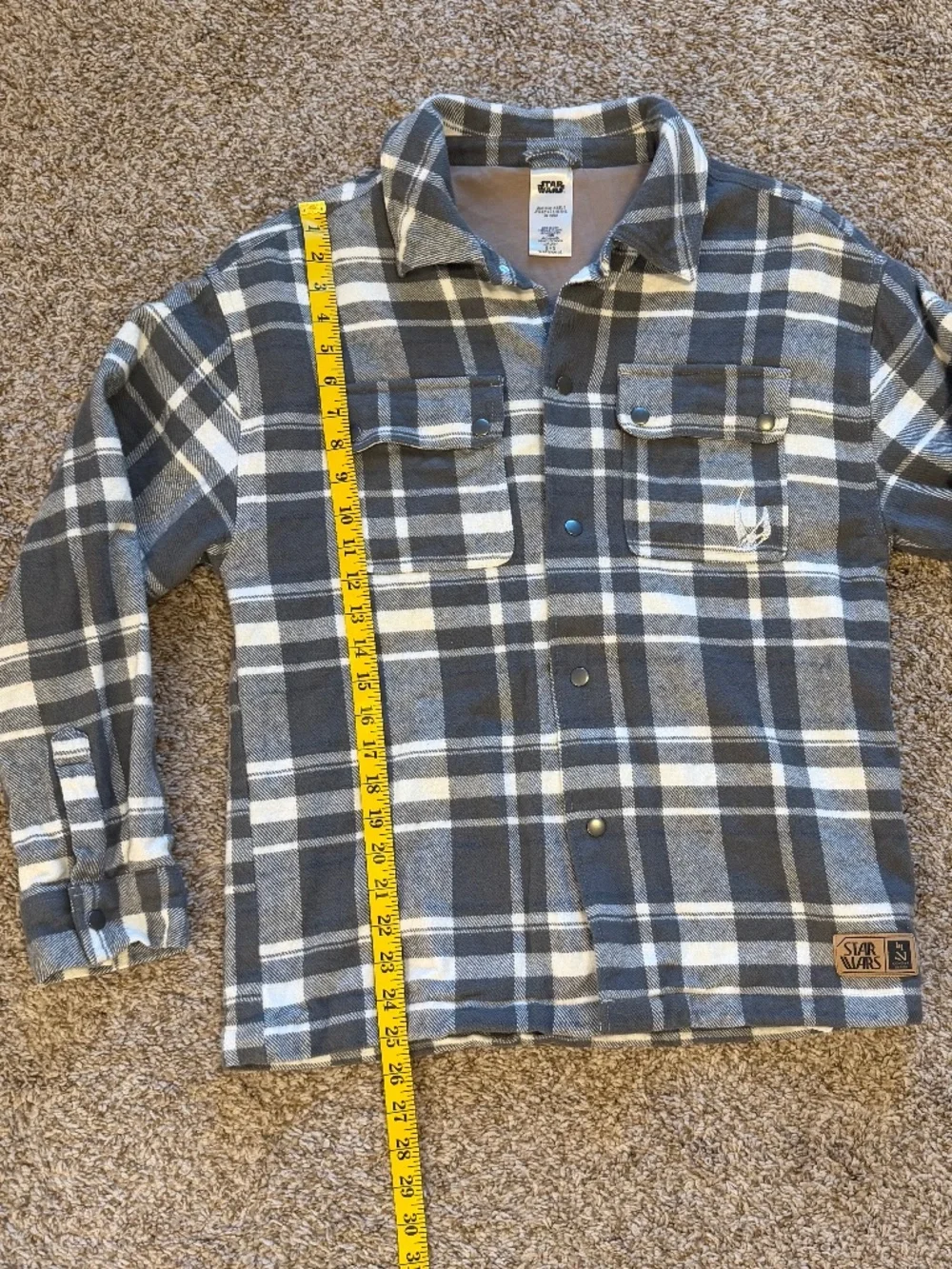 Disney Star Wars Plaid Flannel Jacket, Men's/Unisex Size S
